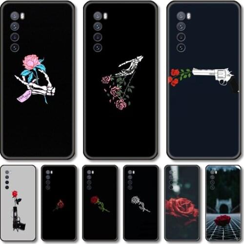 Rose lover Phone Case For Huawei Nova 2 3 4 5 6 7 8 SE i E Pro Lite black cell shell
