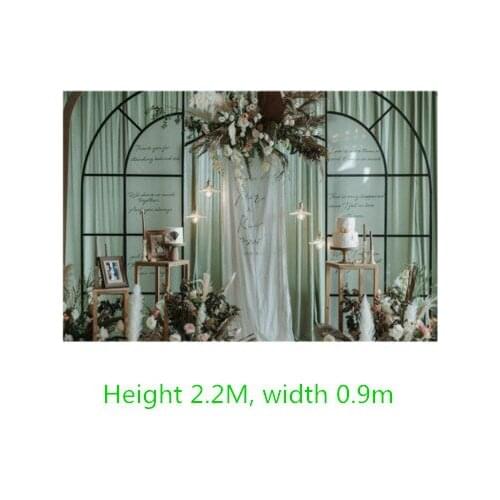 Wedding tie Yi custom props wedding scene layout of the forest road leading black mesh screen arch background shelves