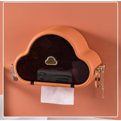 Creative Tissue Storage Box Light Luxury Wash Towel Rack Toilet Paper Wall-Mounted Storage Rack