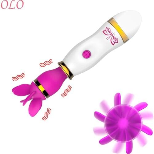 Tongue Licking Vibrator Nipple Clitoris Stimulator AV Stick 12 Speed Female Masturbator 360 Degree Rotation