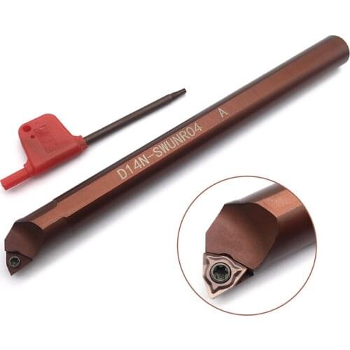 1PC D14N-SWUNR04 Spring Steel Internal Turning Tool Holder High Quality CNC Cutting Lathe Tools For WNMG040304 Carbide Inserts