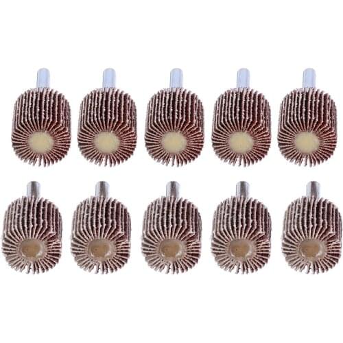 10Pcs Grinding Wheel Accessories 40+80 Grit Sanding Flap Disc Grinding Sanding Flap Wheels Brush Sand Rotary Tool