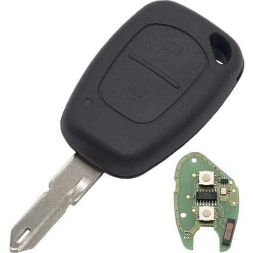 2 Button Remote Key 433Mhz ID46 PCF7946 Chip For Vauxhall/Opel/Renault Vivaro Traffic Master Clio Scenic Movano Kangoo