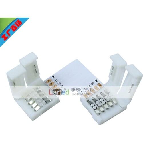 20pcs 5Pin 12mm Free Soldering Connector without cable and 10pcs L shape For 5050 RGBW RGBCW LED Strip light