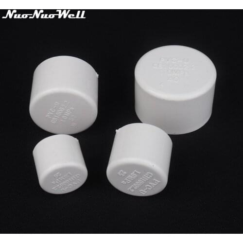 5pcs PVC 20mm 25mm 32mm 40mm End Cup for Garden Irrigation System Adapter Water Pipe Plug Stop Water Connector