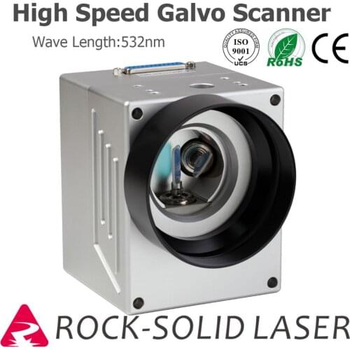 532nm Galvo Scan Head High Speed Green Galvanometer Scanner Fiber Laser Marking Machine Sino Galvo SG7110 with Power Supply Set