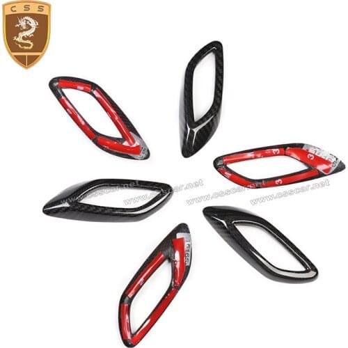 6pcs/set Carbon Fiber Fenders Vents for Maserati Levante 2016 2017 2018 Good Quality Side Air Vent Car Styling Auto Accessories