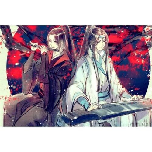 5D Diy Diamond Painting Anime Mo Dao Zu Shi Wei Wuxian Diamond Embroidery Full Drill Cartoon Cross Stitch Mosaic Set Decor Gift