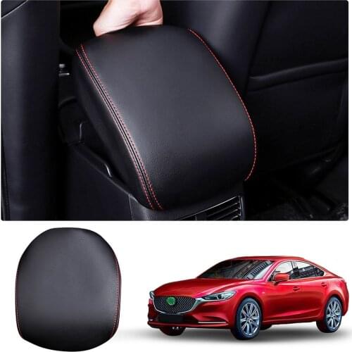 LFOTPP Car Armrest Box Cover For Mazda 6 2018 2019 2020 Car Central Control Armrest Storage Box Auto Interior Accessories Black
