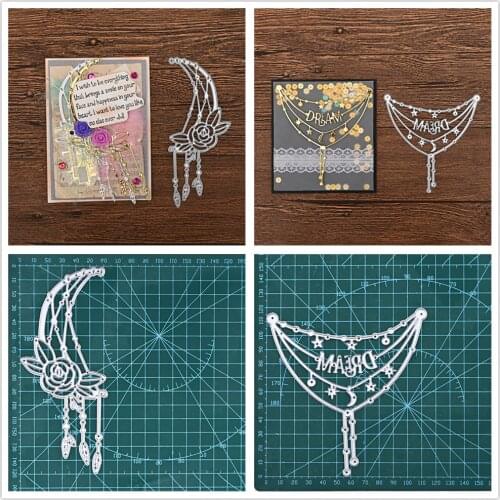 InLoveArts Craft Moon Pendant Metal Cutting Dies Mold Star Scrapbooking Paper Craft Knife Mould Blade Punch Letter Stencils Dies