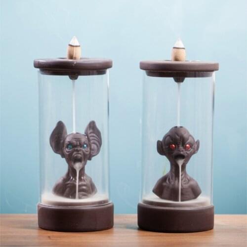 Flowing Smoke Alien Demons Art Crafts Vintage Aliens Decorate Statues Retro Desktop Ornaments Devil Sculptures Home Decoration