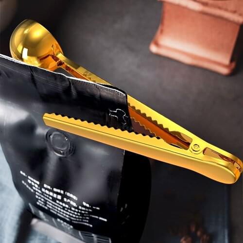 Coffee Spoon With Long Handle And Clip For Kitchen Supply Milk Powder Liquid Seasoning Good Sealing Measuring Spoons Coffeeware