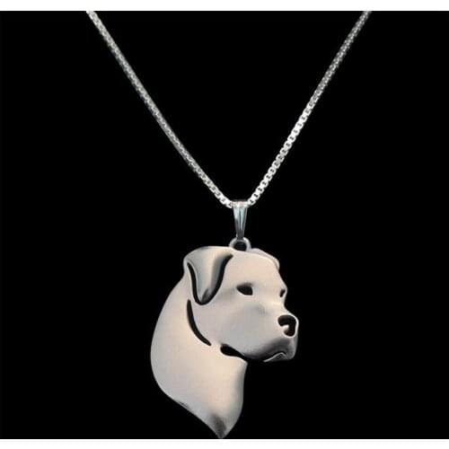 Fashion Jewelry Alloy Dog Pendant Necklaces Lovers' Metal Dogo Argentino Necklaces Drop Shipping