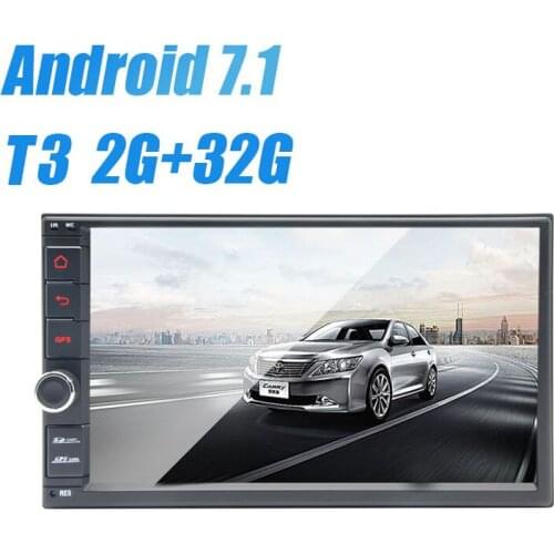 Oual Core 7 "2Din Android 7. 1 dvd-radio multimedia player 1024*600 Universal gps navigation Autoradio Stereo Audio OBD2 DVR
