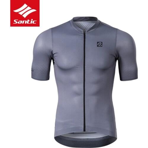 Santic Men Cycling Jersey Short Sleeve Bicycle Clothes Pro Competitive Version Bike Jersey Breathable Quick Dry Riding Equipment