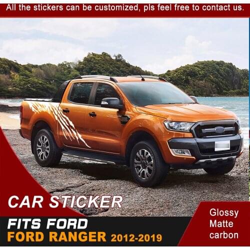 Car Decals Side Body Mud Graphic Vinyl Cool Car Sticker Customized Fit For Ford Ranger 2012 2013 2014 2015 2016 2017 2018 2019