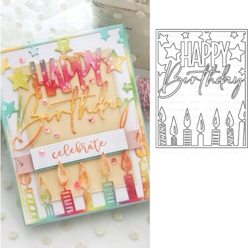 2021NEW Birthday Metal Cutting Dies for DIY Scrapbooking Crafts Dies Cut Stencils Maker Photo Album Template Handmade Decoration