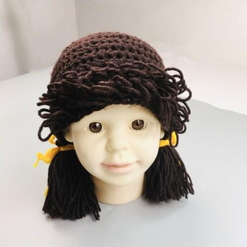 Newborn Photography Props Knitted Crochet Hat Baby Infants Braided Beanie Cap