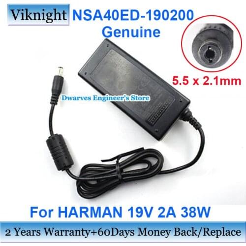 Genuine NSA40ED-190200 19V 2A 38W AC Adapter For HARMANKARDON AU38AA-00 SU10551-13004 Laptop Charger Power Supply 5.5 x 2.1mm