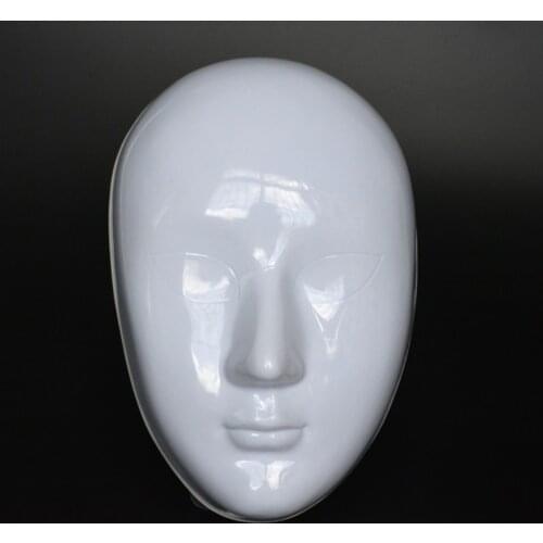 Halloween Festival Party Mask White Blank Full Face Mask Prop Costume Supply
