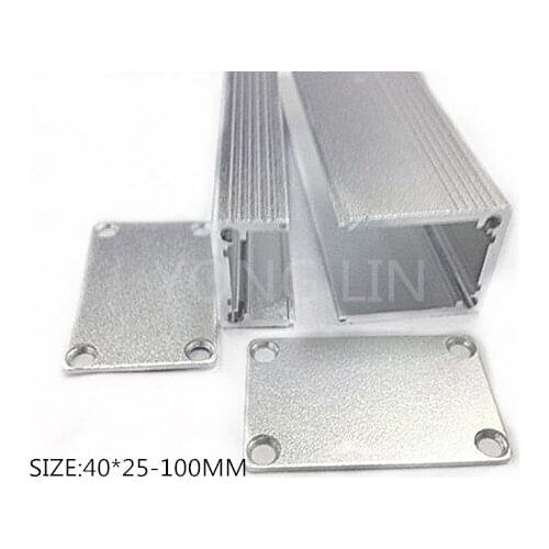 2pcs electronics extruded aluminum junction boxes40*25-100mm new small aluminum distribution enclosure extrusion box