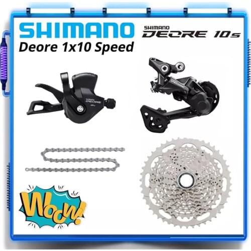 SHIMANO DEORE M4100 M5120 Shifter Lever 1x10S Right 10v RD M4120 SGS REAR DERAILLEUR SL-M4100-R RD-M5120-SGS CS-M4100-46T 10S