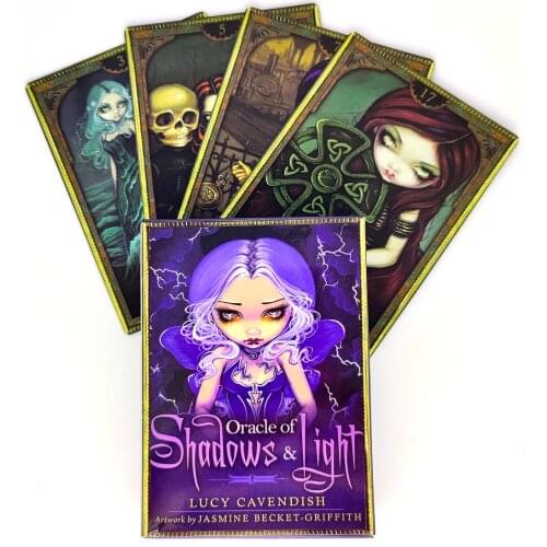 Shadows and Light Oracle Tarot Cards Mystical Guidance Divination Partys Board Game Supports Wholesale 45 Sheets/Box