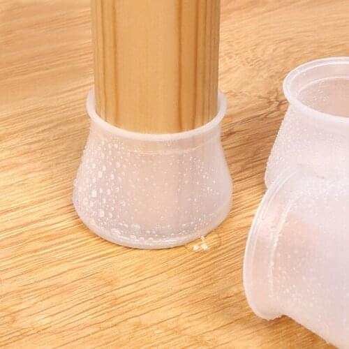 Thicken Furniture Chair Leg Silicone Cap Pad Protection Table Feet Cover Floor Protector Non-slip Table Chair Mat Caps Foot