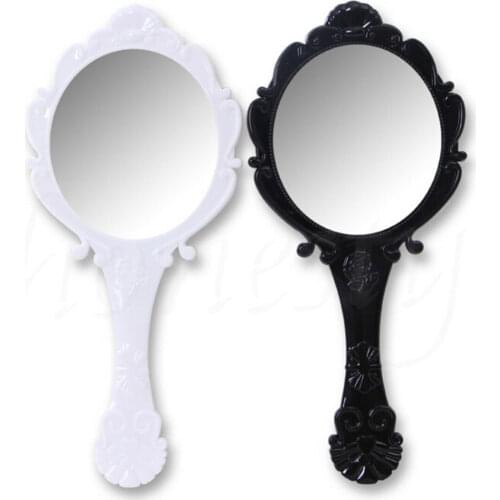 Womens Ladies Retro Style Rose Floral Mini Hand Held Mirror Makeup Beauty Gift
