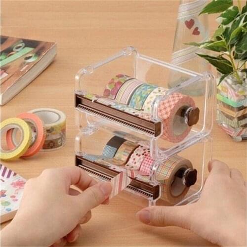 1 PC Japanese Masking Tape Cutter Washi Tape Storage Organizer Cutter Office Tape Dispenser Office Supplies Stationery