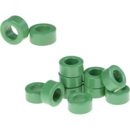 10pcs Or 20pcs Metal Inductor Coils Green Toroid Ferrite Cores 10mm X 6mm X 5mm