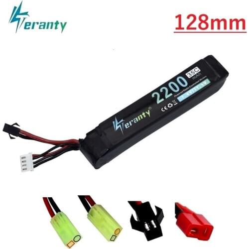 #128mm 11.1v 2200mAh Lipo Battery for Water Gun 3S 11.1V battery for Mini Airsoft BB Air Pistol Electric Toys Guns Parts 1Pcs
