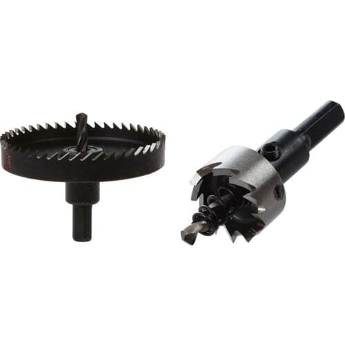 2PCS Hole Saw Tooth HSS Steel Hole Saw Drill Bit Cutter Tool for Metal Wood Alloy, 22mm & 80mm