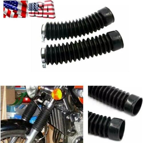 2Pcs Motorcycle Rubber Front Fork Cover Gaiters Boot Shock Absorber Dustproof Protect for Off Road Pit Dirt Bike Motocross