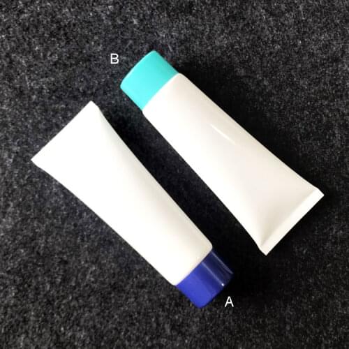 300pcs/lot 80g 80ml White Empty Plastic Squeeze Bottle Cosmetic Facial Cleanser Hand Cream Soft Tube