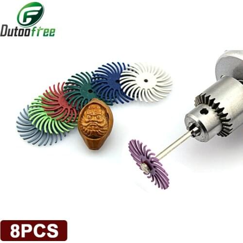 8 pieces Abrasive Point Slot Grinding Head Wood Carving Mirror Polishing Dremel Rotary Tools Accessories 1 pieces 3mm Mandrel