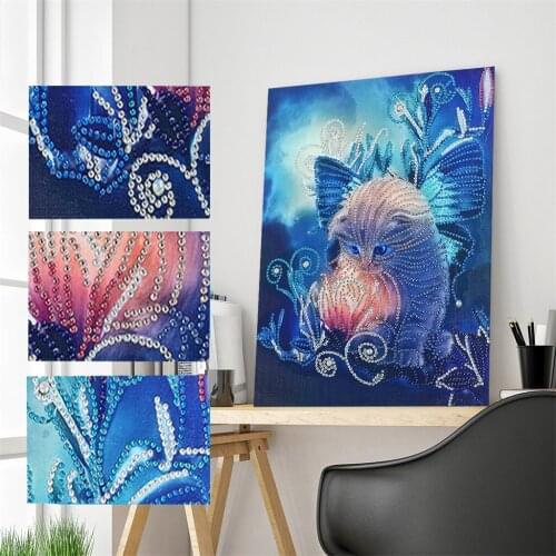 5D Special-shaped Diamond Painting DIY Cute Animal Butterfly Cat Arts Embroidery Kit Mosaic Resin Craft Home Wall Art Decor Gift