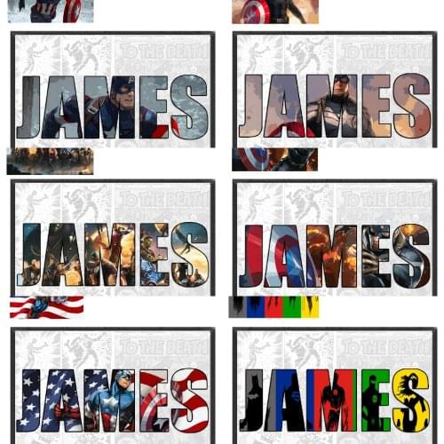 Diamond Painting Personalised AVENGERS NAME Word Art MARVEL Character Poster Superhero Wall Art Anime Hero Gift Home Decor