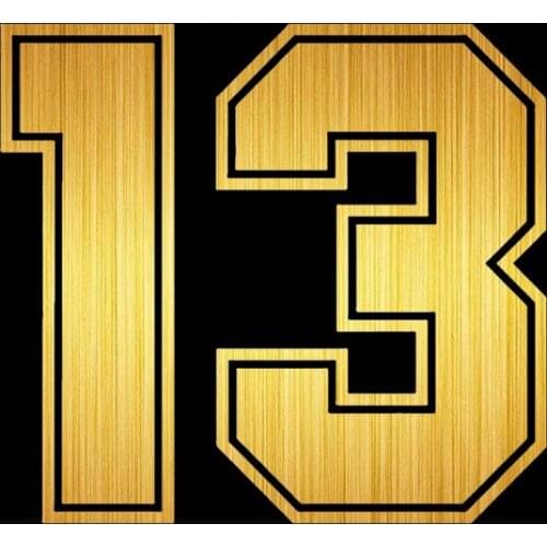 Car Sticker 3D 15*13.7cm Number 13 Funny Sticker On Car Stickers and Decals Rear Window Car Styling Auto Car stickers Vinyl