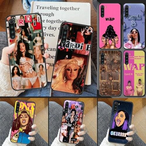 Cardi B WAP Phone case For Xiaomi Redmi Note 7 7A 8 8T 9 9A 9S 10 K30 Pro Ultra black painting hoesjes silicone back soft bumper