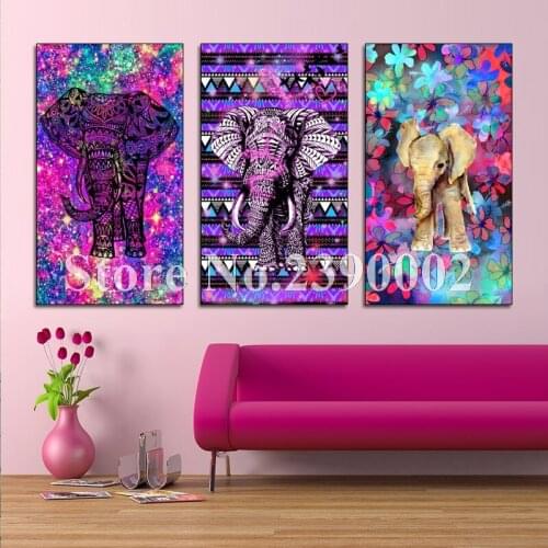 Diy Diamond Painting Kits 5D Diamond Embroidery color Elephant Full Rhinestone Cross Stitch Diamond Painting Handmade Needlework