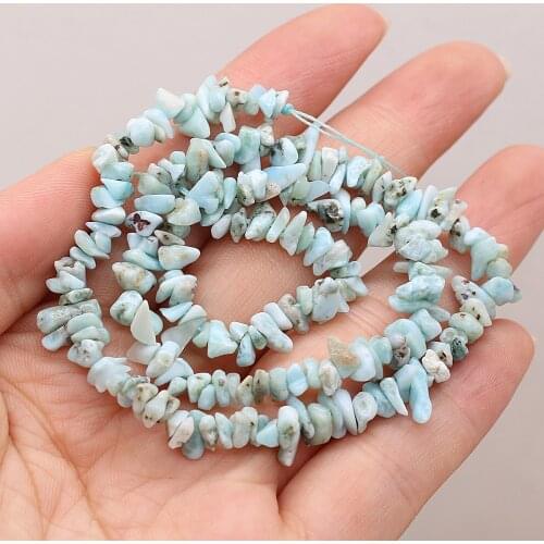 Hot Sale Irregular Freeform Chip Gravel Beads Natural Stone Aquamarine Beads for Jewelry Making Diy Necklace Bracelet 40cm