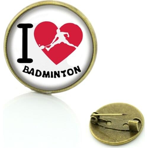JWEIJIAO 2017 arrival sports style Play Badminton brooches men women fashion charms badge pins jewelry player gift SP333