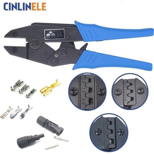 DuPont terminal & Solar Connector Crimper And Interchangeable Dies Wire Crimping Tools Ratcheting 9Inch