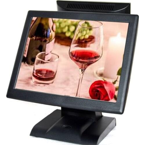 Commercial Computer 15+12 dual screen resistive screen POS system for retailers 2G/32G balck POS machine POS terminal