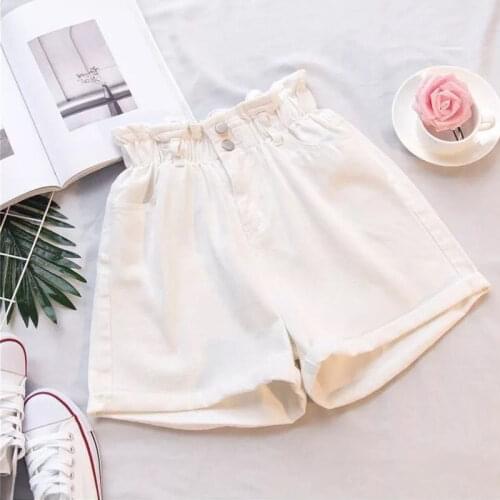 Korean Version of The Trend Loose and Thin High Waisted Wide Leg Pants Summer Thin Denim Shorts New Large Size Female Students