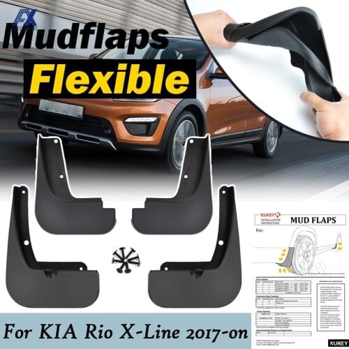 OE Styled Molded Car Mud Flaps For KIA Rio YB X-Line KX Cross 2017 - 2020 Mudflaps Splash Guards Flap Mudguards 2018 2019