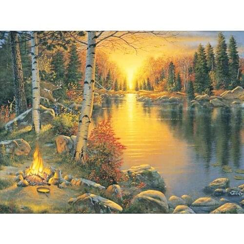 A4222 11CT/14CT/18CT/25CT/28CT oil street patterns Counted Cross Stitch DIY Cross Stitch Kits Embroidery Needlework Sets