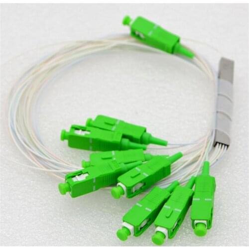 1X8 SC APC Fiber-Optic 1X8 SC/UPC Splitter Optical-Coupler Singlemode FTTH Simplex 20pcs/Lot
