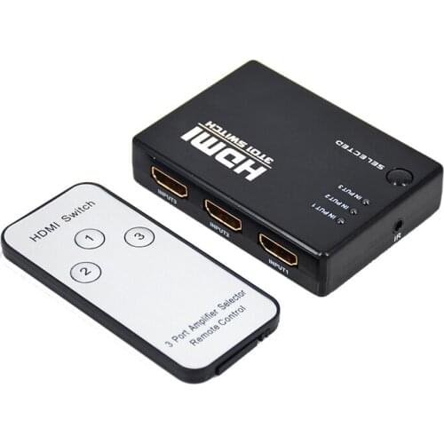 HDMI-compatible Switch Apply to PS4/Set-Top box/Computer In Device Sharing One HDMI Display Out Converter With Remote Control